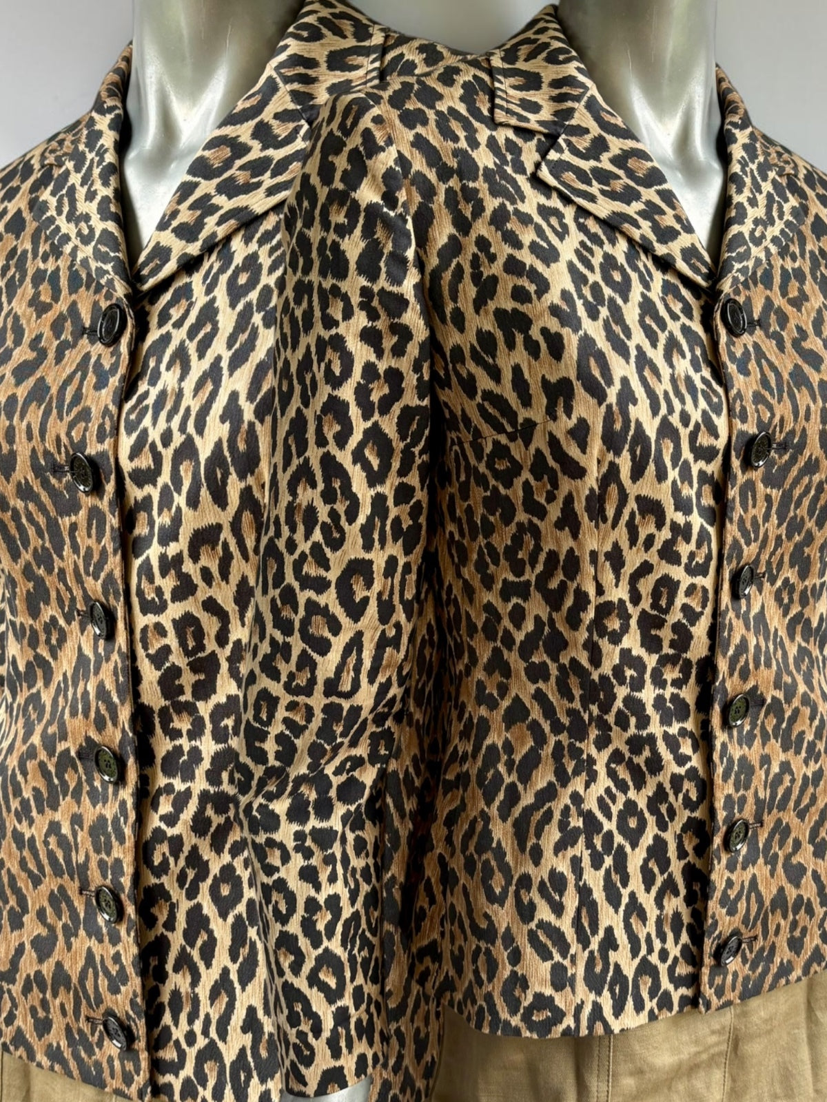 Vintage Dolce and Gabbana leopard print cotton blazer