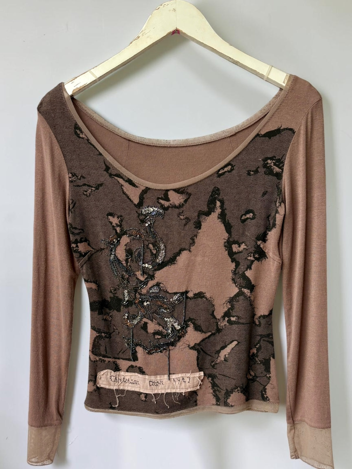 Vintage Christian Dior 1947 beaded top close up