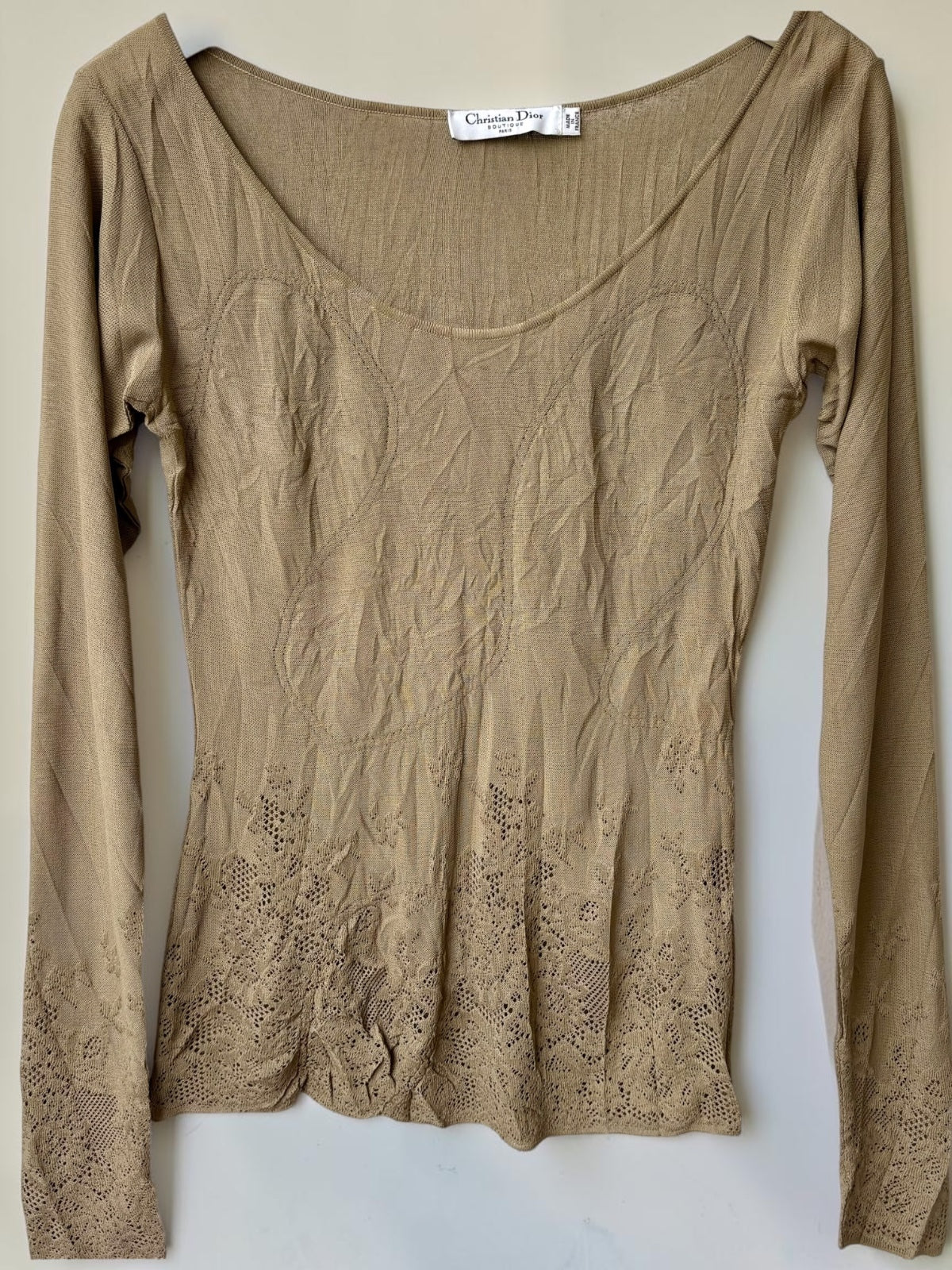 Vintage Christian Dior Boutique Paris top label