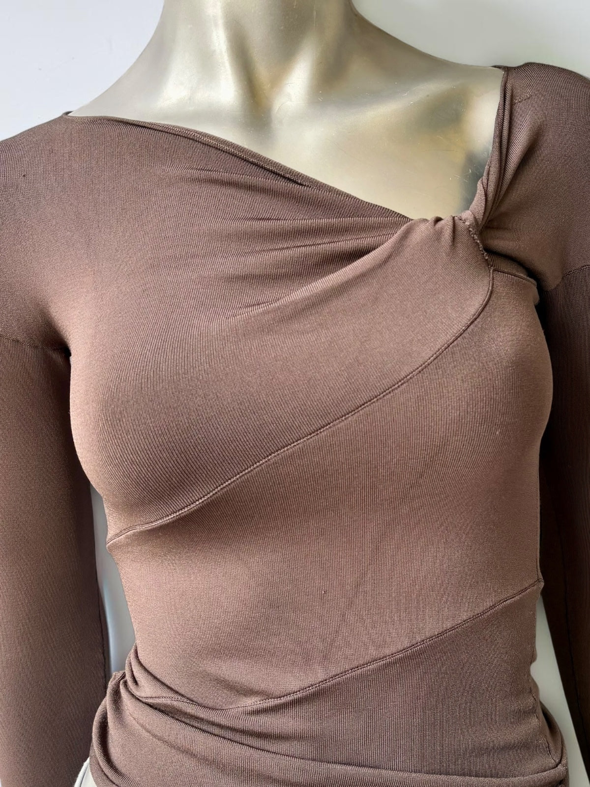 Vintage Gucci brown ribbed top made in Italy
