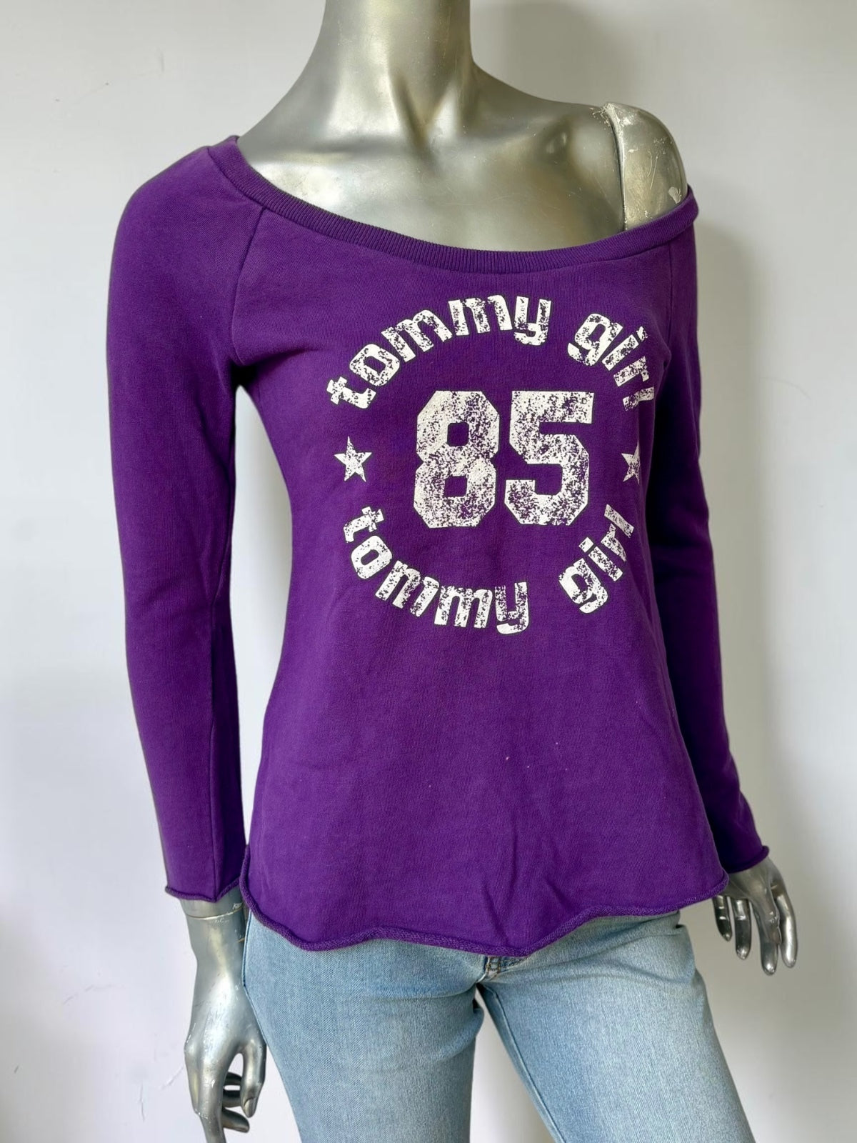 Vintage Tommy Girl Y2K purple graphic top