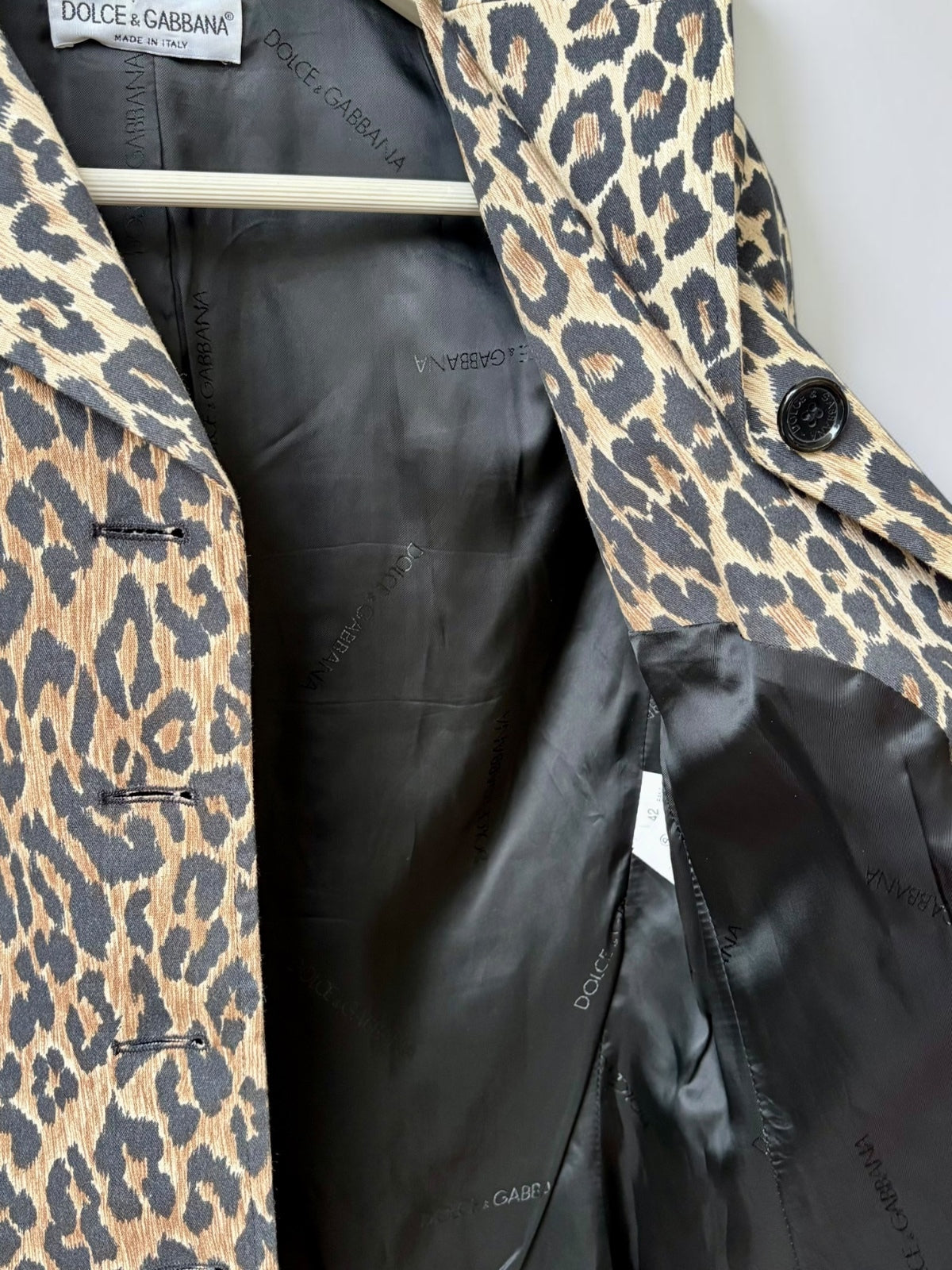 Vintage Dolce and Gabbana leopard blazer full length