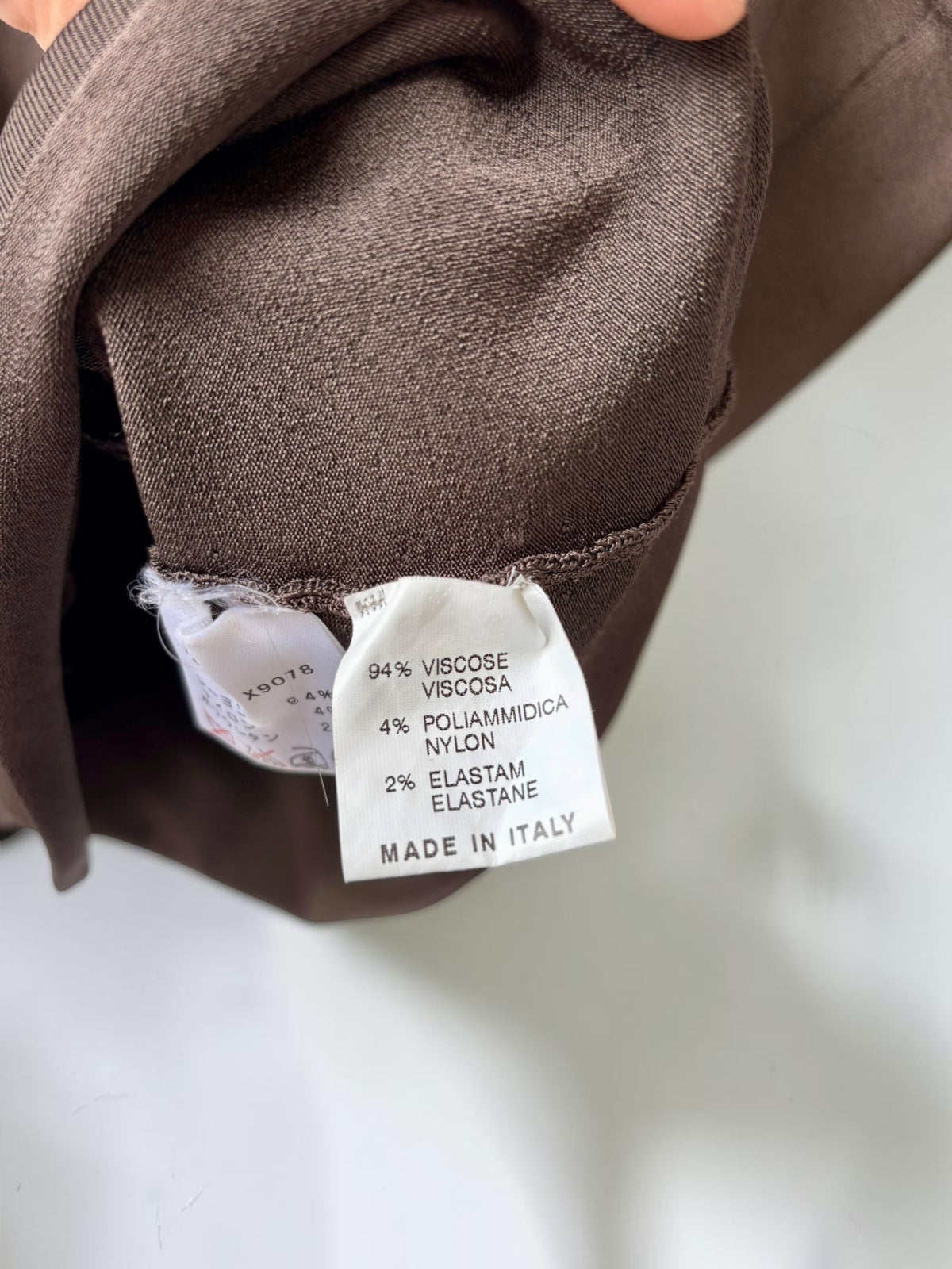 Vintage Gucci brown ribbed top label