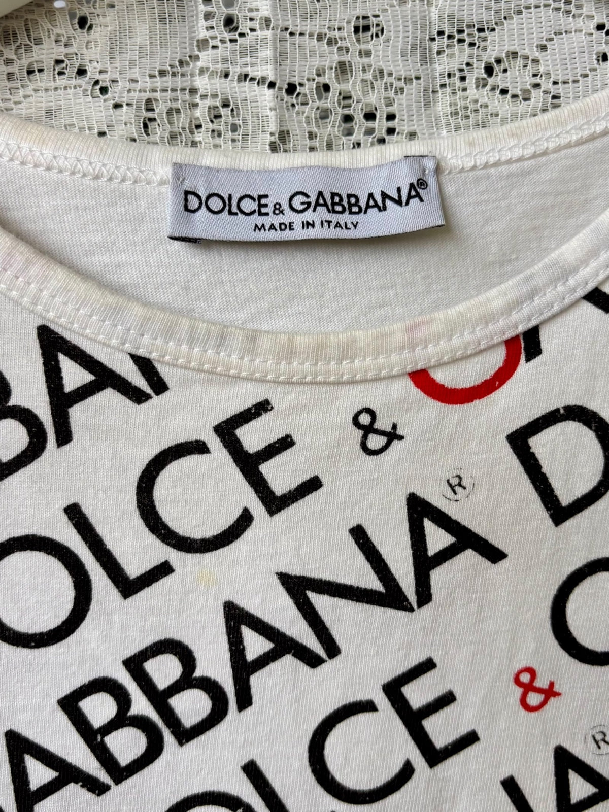Vintage Dolce and Gabbana allover logo print tee