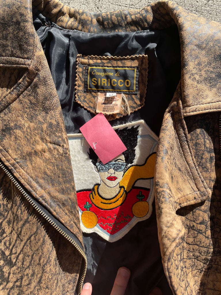 Vintage Siricco Brown Leather Motorcycle Jacket – Ra Ra superstar